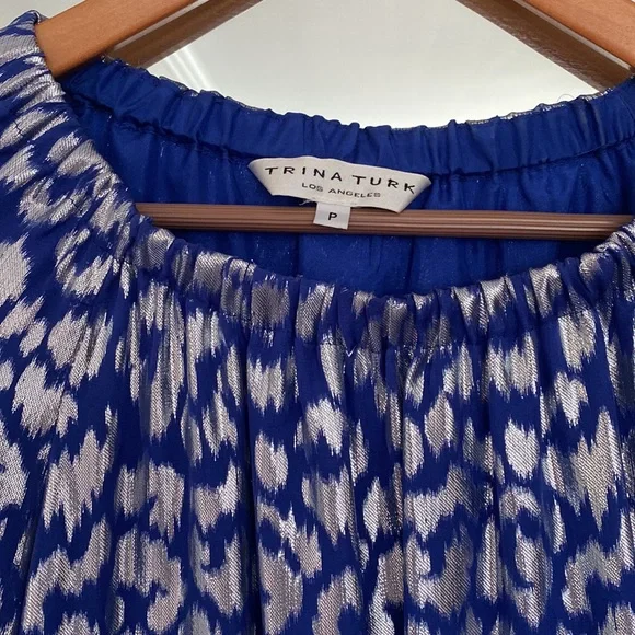 Trina Turk silk printed blouse - Picture 2 of 4